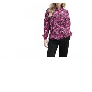 NEW MARBLE collared print blouse